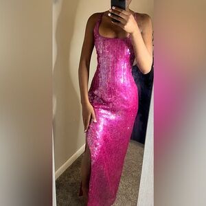 Pink Sequin Anderetta Donatello dress